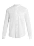 Helbers Band-collar Cotton Poplin Shirt