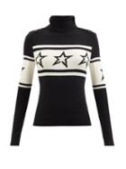 Perfect Moment - Chopper Star Roll-neck Merino-wool Sweater - Womens - Black
