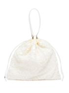 Matchesfashion.com Junya Watanabe - Sequinned Tulle And Satin Handbag - Womens - White
