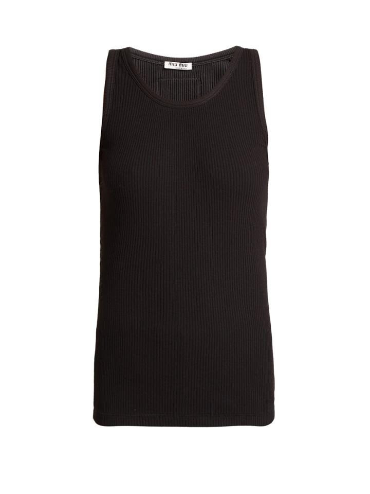 Miu Miu Cotton Jersey Tank Top