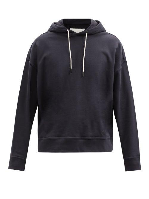 Matchesfashion.com Jil Sander - Cotton-jersey Hooded Sweatshirt - Mens - Navy