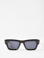 Valentino Eyewear - Xxii Square Acetate Sunglasses - Womens - Black Grey