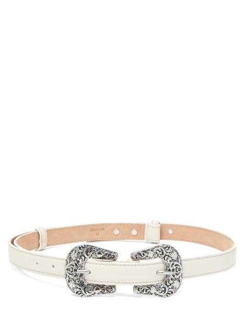 Matchesfashion.com Acne Studios - Audrey Leather Belt - Womens - White