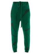 Matchesfashion.com The Elder Statesman - Lightning-dyed Cashmere Track Pants - Womens - Green