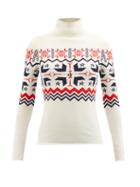 Perfect Moment - Fair Isle Merino Roll-neck Sweater - Womens - White