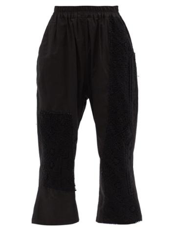 Matchesfashion.com By Walid - Juan Embroidered Upcycled-cotton Trousers - Womens - Black