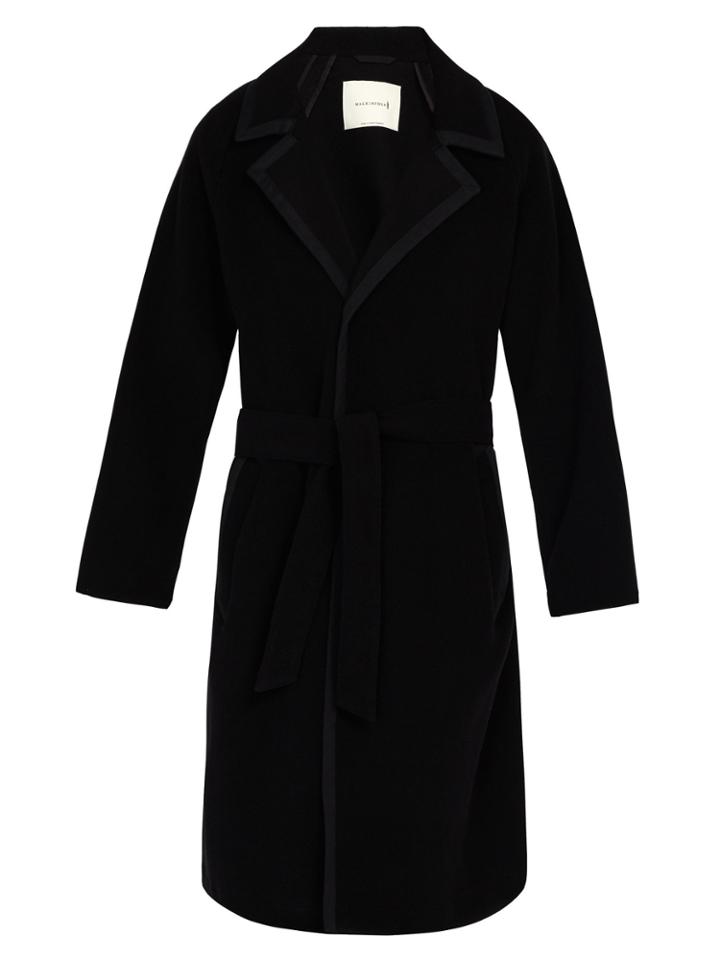 Mackintosh Wool-blend Herringbone Belted Overcoat