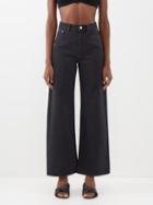 Wandler - Magnolia Upcycled-cotton Wide-leg Jeans - Womens - Black
