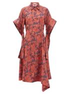 Matchesfashion.com Jw Anderson - Paisley-print Satin-twill Dress - Womens - Red Print