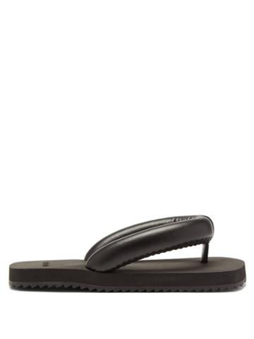 Yume Yume - Suki Faux-leather Flip Flops - Womens - Black