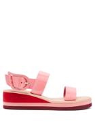 Ancient Greek Sandals Clio Rainbow Patent Wedge Sandals