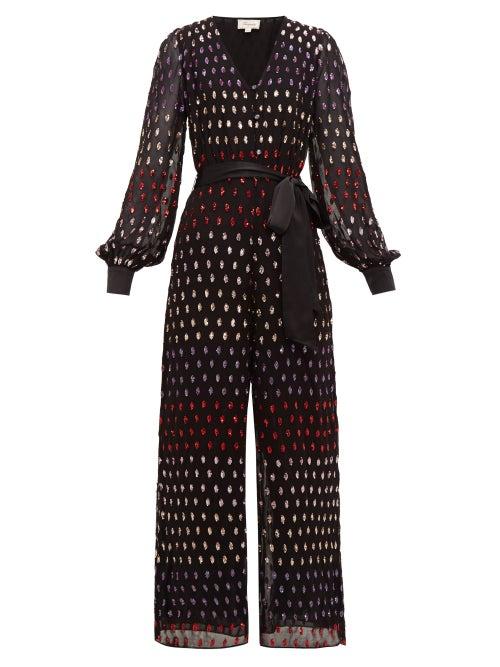 Matchesfashion.com Temperley London - Wendy Sequinned Balloon Sleeve Jumpsuit - Womens - Multi