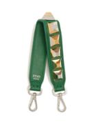 Matchesfashion.com Fendi - Strap You Mini Stud Embellished Leather Bag Strap - Womens - Green