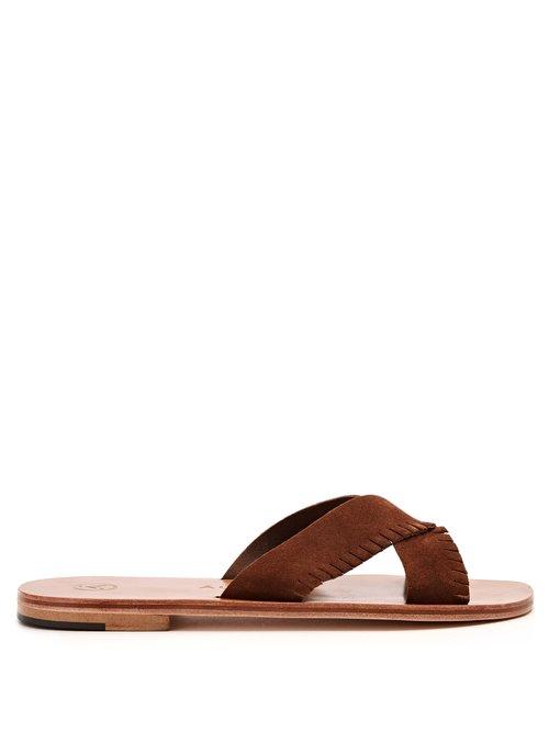 Matchesfashion.com Lvaro - Antonio Suede Sandals - Mens - Tan