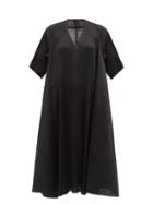 Pleats Please Issey Miyake - Technical-pleated Trapeze Dress - Womens - Black
