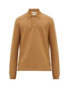 Matchesfashion.com Bottega Veneta - Long Sleeved Cotton Piqu Polo Shirt - Mens - Beige