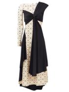 Matchesfashion.com Marine Serre - Draped Crescent Moon-print Stretch-jersey Dress - Womens - Black Tan