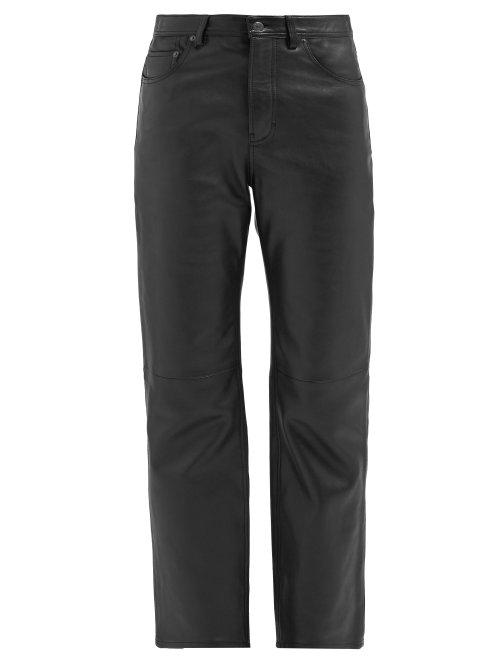 Matchesfashion.com Acne Studios - Leather Trousers - Womens - Black