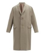 Matchesfashion.com Lemaire - Oversized Single-breasted Twill Coat - Mens - Dark Beige