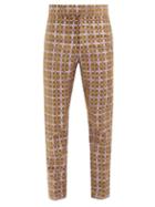 Matchesfashion.com Haider Ackermann - Checked-jacquard Trousers - Mens - Pink Multi