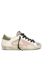 Matchesfashion.com Golden Goose - Super Star Contrast Panel Leather Trainers - Womens - White Multi