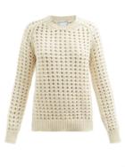 Bottega Veneta - Open-knit Wool Sweater - Womens - Cream