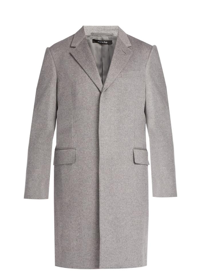 Dunhill Single-breasted Wool-cashmere Coat