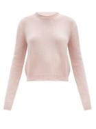 Matchesfashion.com Brock Collection - Crew-neck Cashmere Sweater - Womens - Light Pink