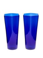 R+d.lab - Set Of Two Nini Hexagon Glasses - Dark Blue