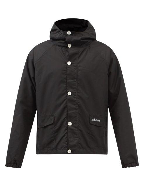 Albam - Logo-embroidered Gabardine Parka - Mens - Black