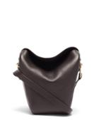 Matchesfashion.com Lemaire - Small Foldover Leather Shoulder Bag - Womens - Dark Brown