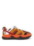 Matchesfashion.com Burberry - Rs5 Low Top Nubuck And Mesh Trainers - Mens - Orange Multi