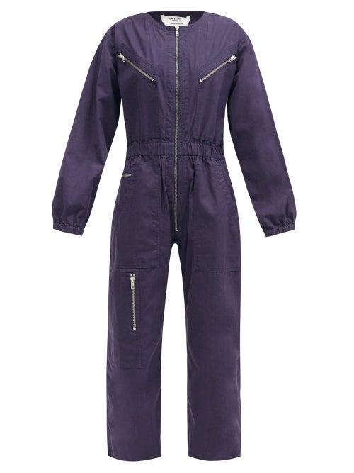 Matchesfashion.com Isabel Marant Toile - Nilaney Zipped Canvas Jumpsuit - Womens - Navy