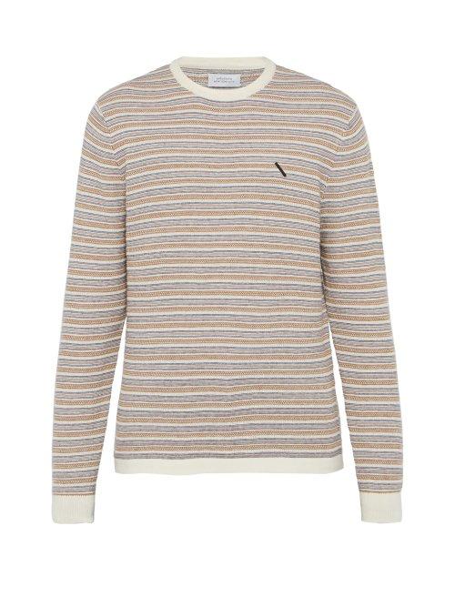 Matchesfashion.com Saturdays Nyc - Lee Striped Cotton Blend Sweater - Mens - White