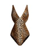 Matchesfashion.com Melissa Odabash - Del Mar Leopard Print Swimsuit - Womens - Leopard