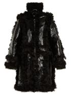 Marques'almeida Shearling-trimmed Grained Leather Coat