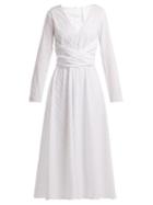 Matchesfashion.com Merlette - Lanai Cotton Wrap Dress - Womens - White
