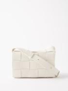 Bottega Veneta - Cassette Small Intrecciato Leather Cross-body Bag - Womens - White