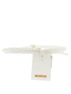 Matchesfashion.com Jacquemus - Braided Double-strap Leather Pouch Belt - Womens - White
