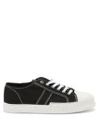 Matchesfashion.com Primury - Divid Recycled Cotton-canvas Trainers - Womens - Black White