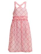 Matchesfashion.com Shrimps - Viola Embroidered Cotton Blend Organza Dress - Womens - Pink