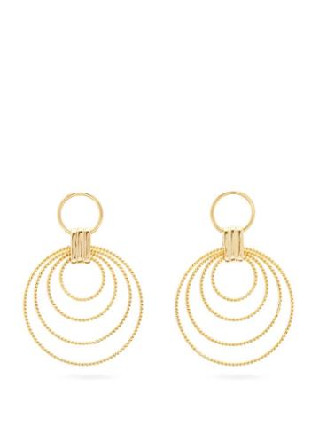 Matchesfashion.com Joelle Kharrat - Voltiguer Gold Plated Hoop Earrings - Womens - Gold