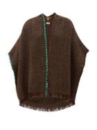 Matchesfashion.com Wehve - Antartica Fringed Merino Wool Blend Cardigan - Womens - Brown