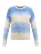Matchesfashion.com Isabel Marant Toile - Drussel Gradient-stripe Mohair-blend Sweater - Womens - Blue Multi