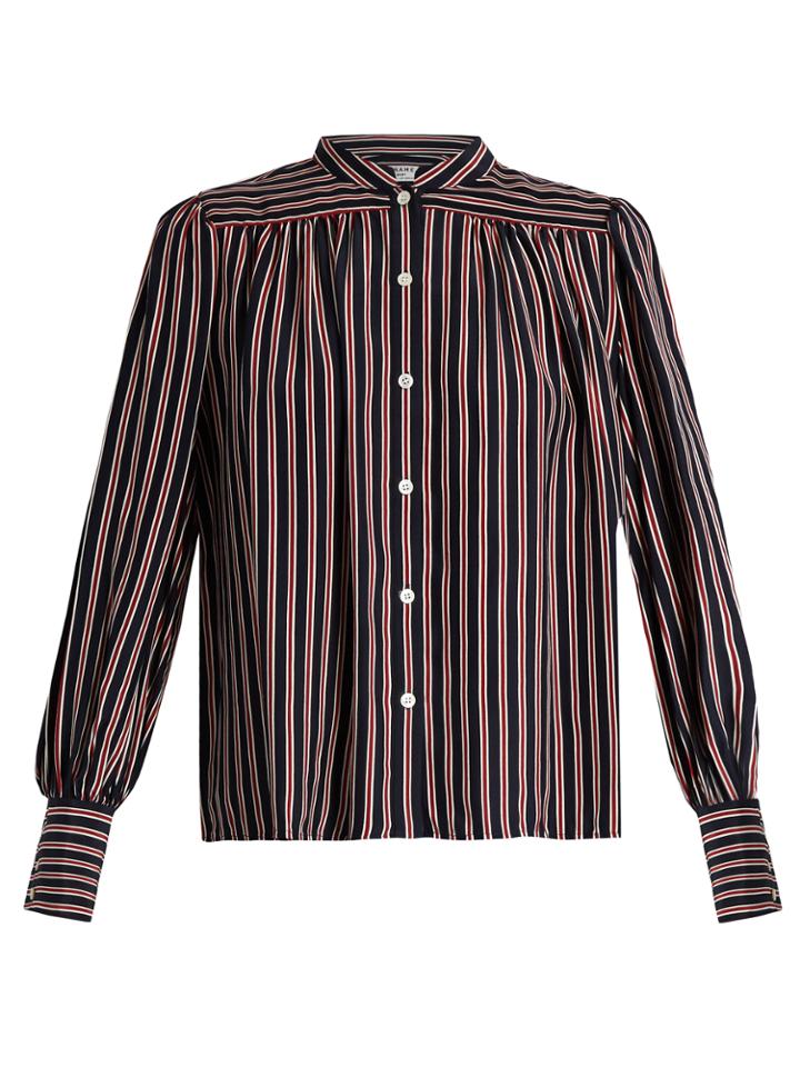 Frame Chloe Striped-silk Blouse