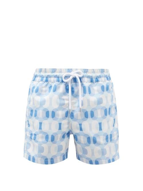 Frescobol Carioca - Sport Ipanema Mirage-print Swim Shorts - Mens - Blue Multi