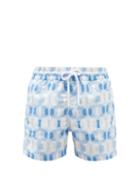 Frescobol Carioca - Sport Ipanema Mirage-print Swim Shorts - Mens - Blue Multi