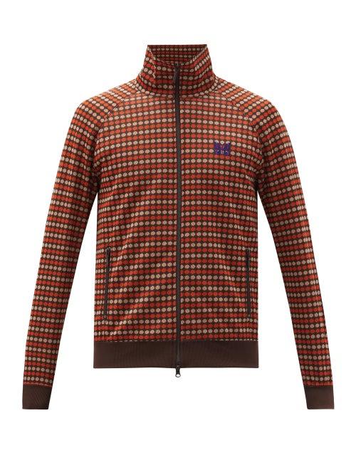 Matchesfashion.com Needles - Geometric Dot-jacquard Track Jacket - Mens - Brown