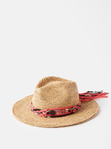 Maison Michel - Rico Braided-tie Straw Hat - Womens - Natural
