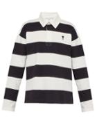 Matchesfashion.com Ami - Logo Embroidered Rugby Shirt - Mens - Cream
